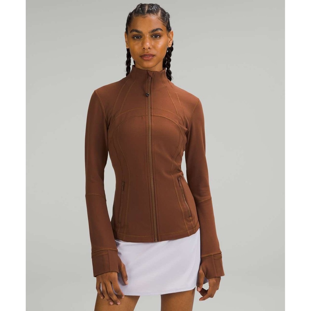 Lululemon Define Jacket Luon Roasted Brown Gold Zip Size 10